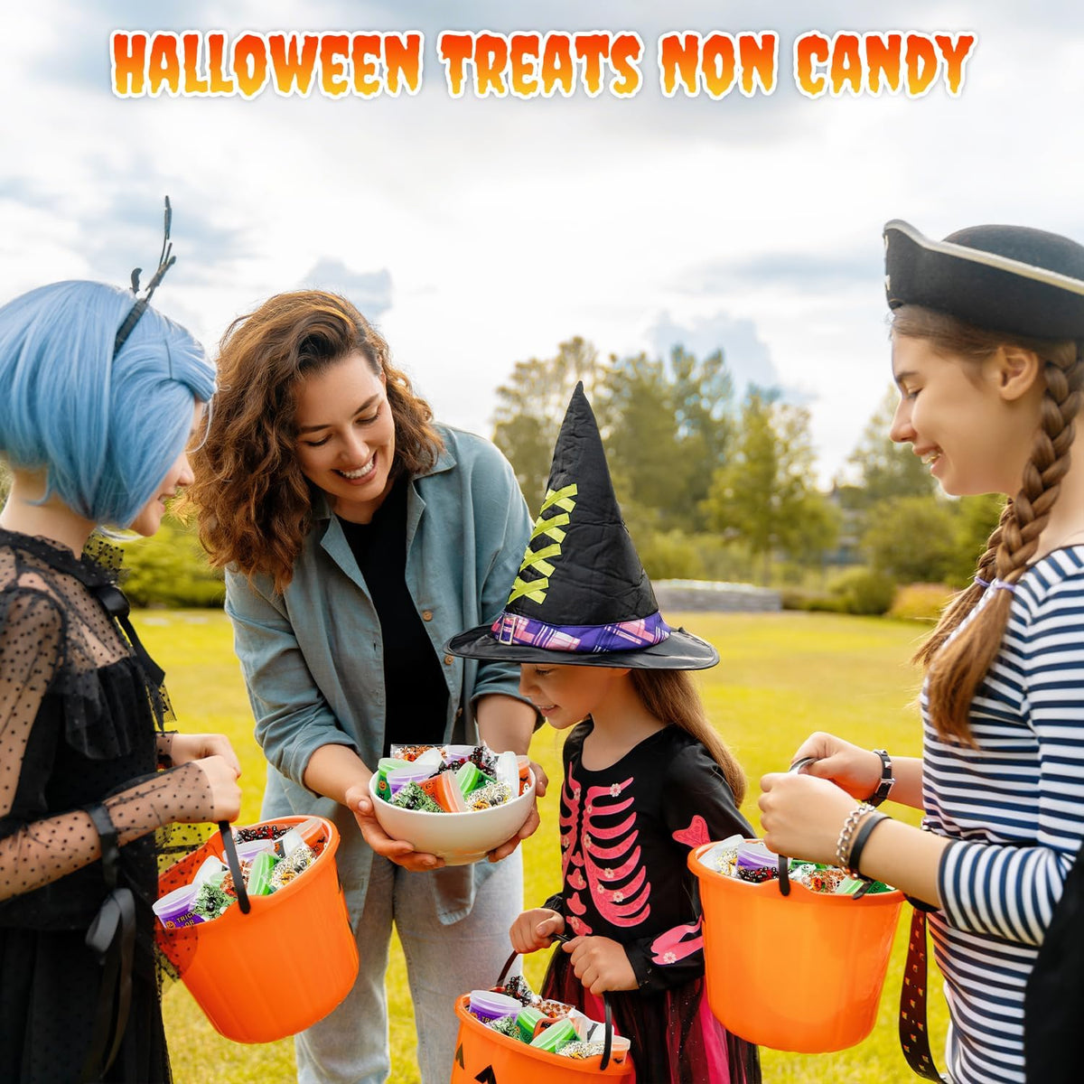 Halloween Slime Kit Toys for Kids 4-12 PCS, Non Candy Treats Party Favors