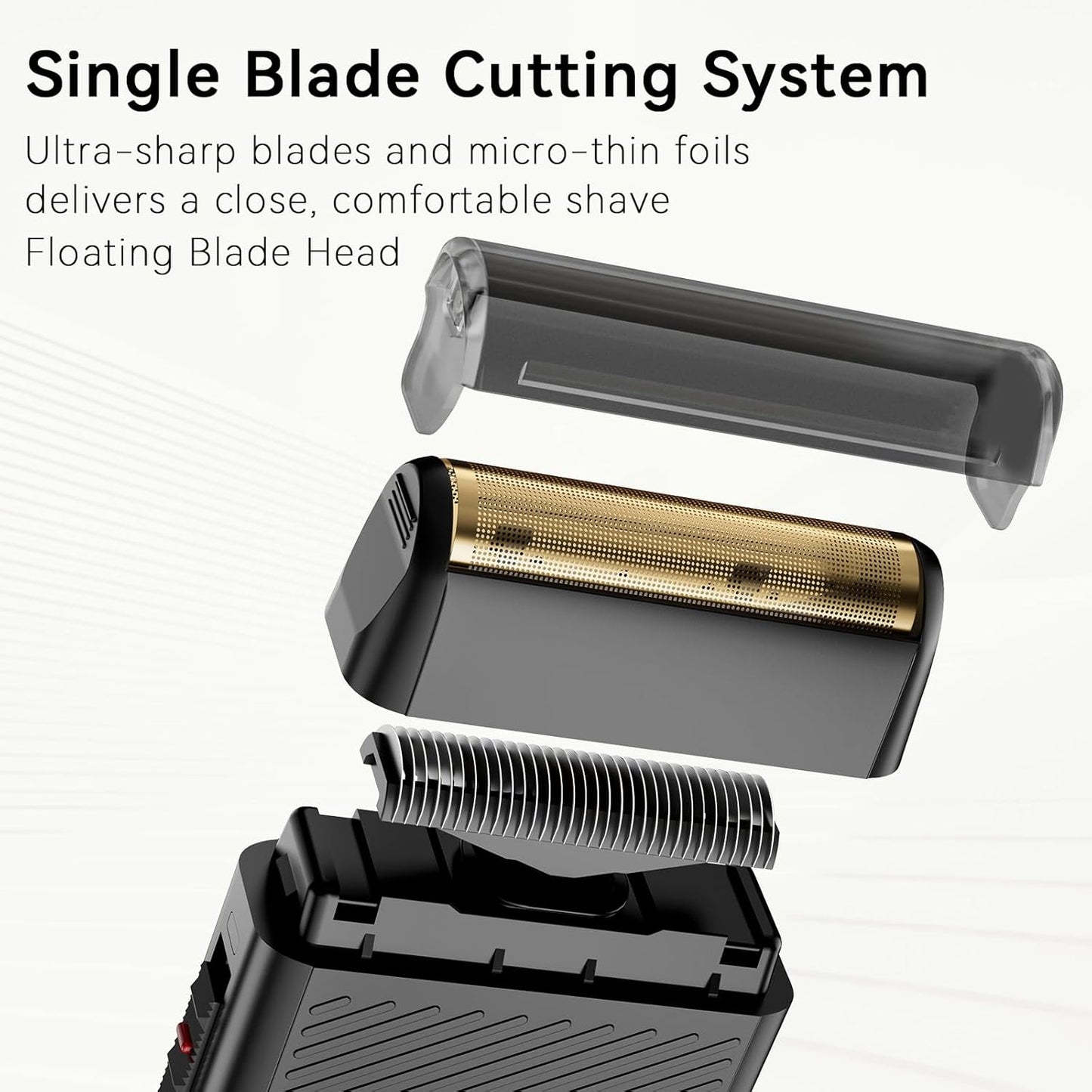 Mini Foil Shaver, Portable Electric Razor for Men, USB-C Rechargeable Electric Shaver, Cordless Facial Shaver for Travel & Home Use