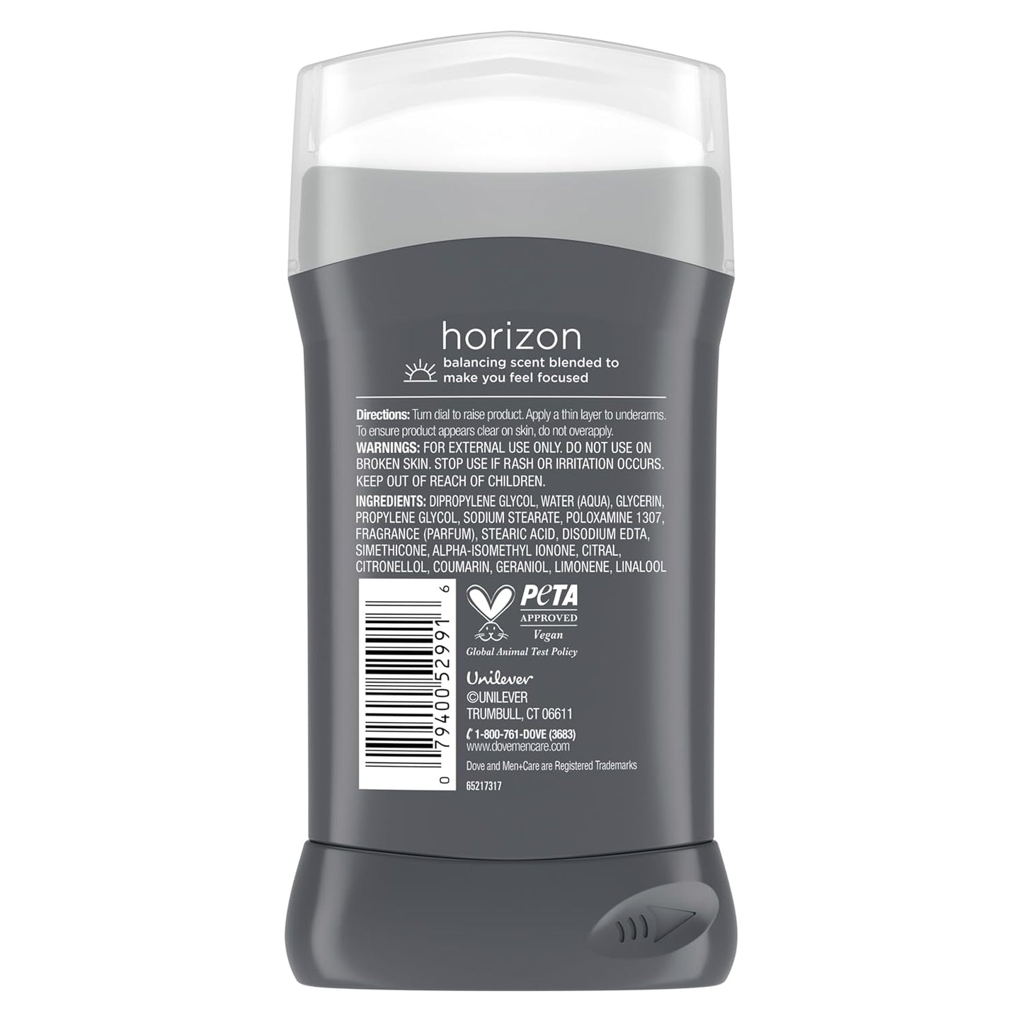 Dove Men+Care Aluminum‑Free Deodorant Stick for Men, Vanilla Bean & Sandal Wood Mood Boosting Scent, 72HR Odor Protection - 3 oz (Pack of 2)