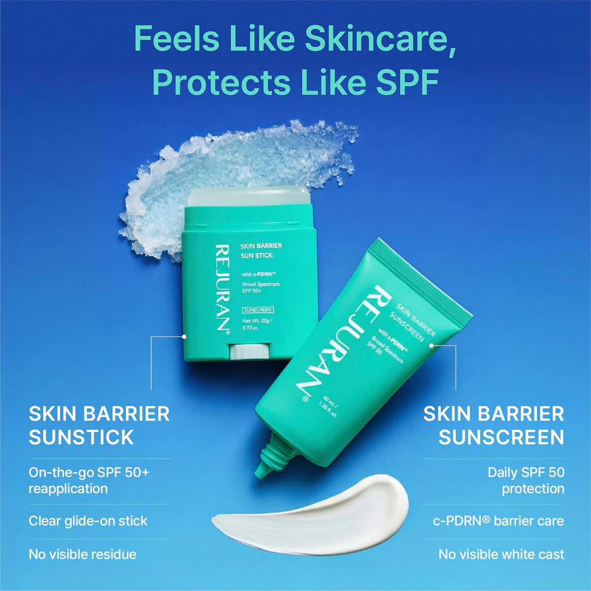 REJURAN Skin Barrier Sunscreen SPF 50, c-PDRN® Daily Sunscreen, 1.35 fl oz
