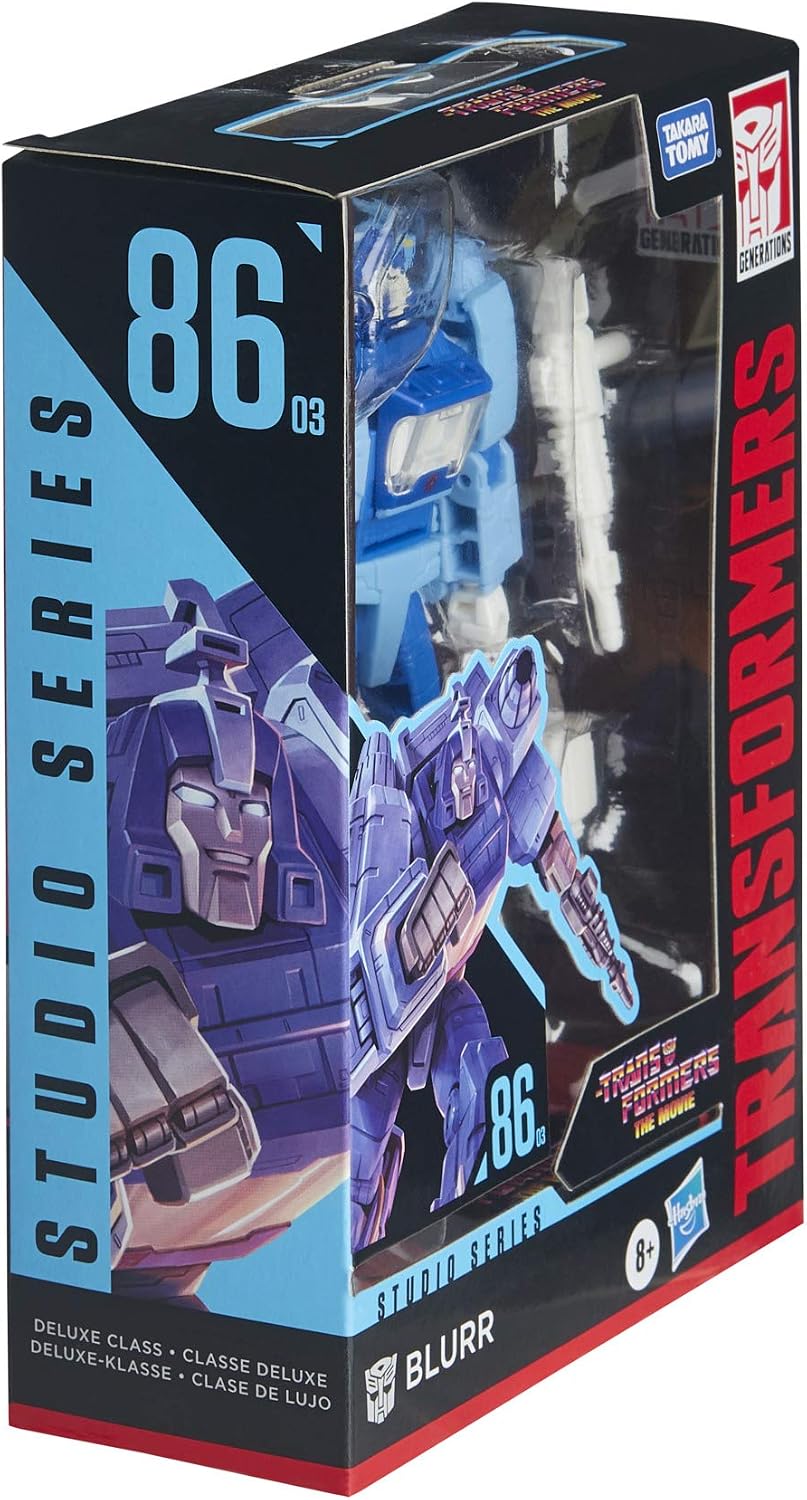 Transformers Toys Studio Series 86-03 Deluxe Class 4.5-inch - The The Movie 1986 Blurr Action Figure - (Ages 8 and Up)