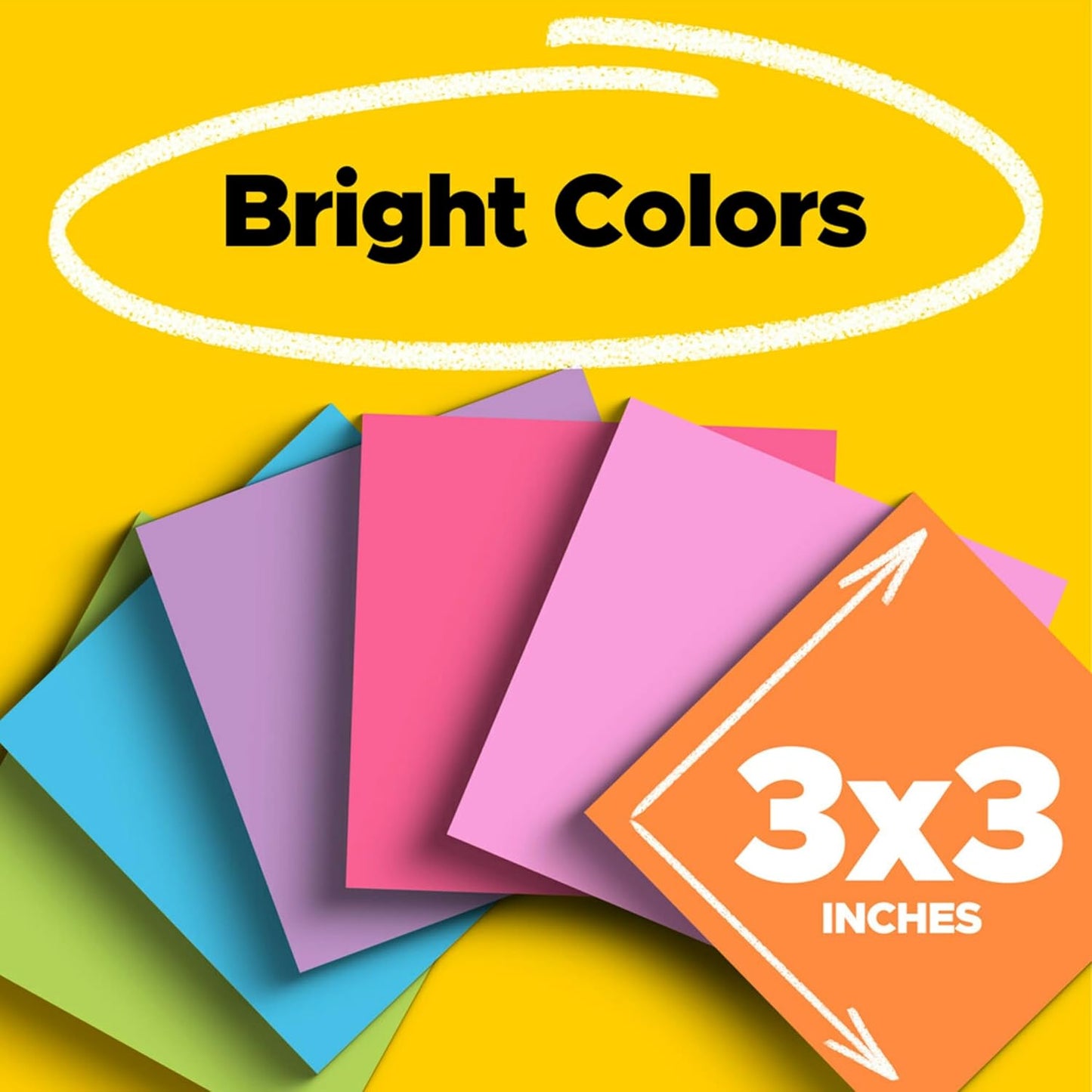 Post-it Super Sticky Notes Value Pack - 24 Pads, Convenient School Bus Carry and Storage Case, 2X The Sticking Power, 3x3", Bright Colors (Orange, Pink, Blue, Green, Yellow)
