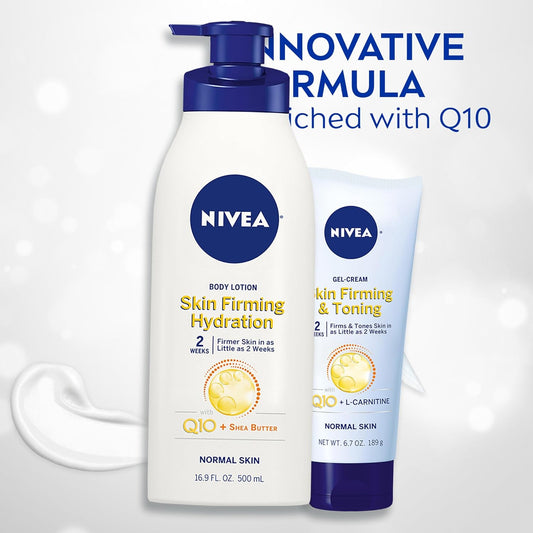 NIVEA Skin Firming Body Lotion Variety Pack met 16.9 Fl Oz Hydraterende Liggaamstoot en 6.7 Oz Skin Firming Gel Cream