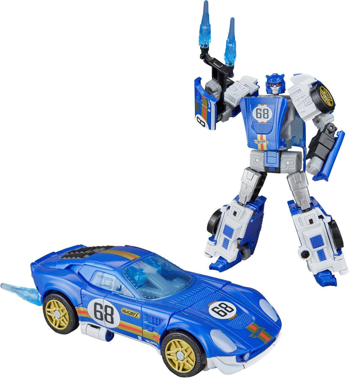 Transformers Collaborative Hot Wheels® x El Segundo Coupe, Deluxe Class 5-Inch Robot Action Figure Converts to Race car (Ages 8+)