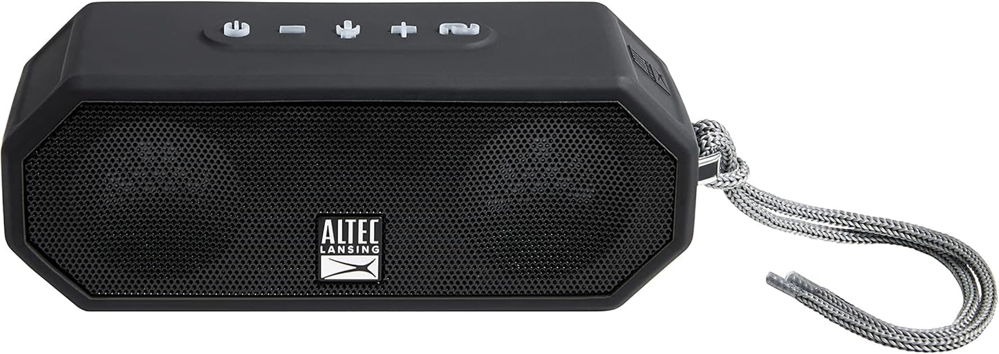 Altec Lansing LifeJacket H2O 4 - Waterdigte Bluetooth Luidspreker, Duursame & Draagbare Luidspreker met Stemassistent, 10 Uur Batterylewe & 100 Voet Bereik, Swart