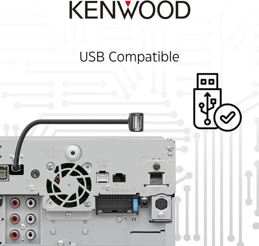 Kenwood 10.1" Hoëdefinisie-motorstereo-ontvanger met kapasitiewe raakpaneel