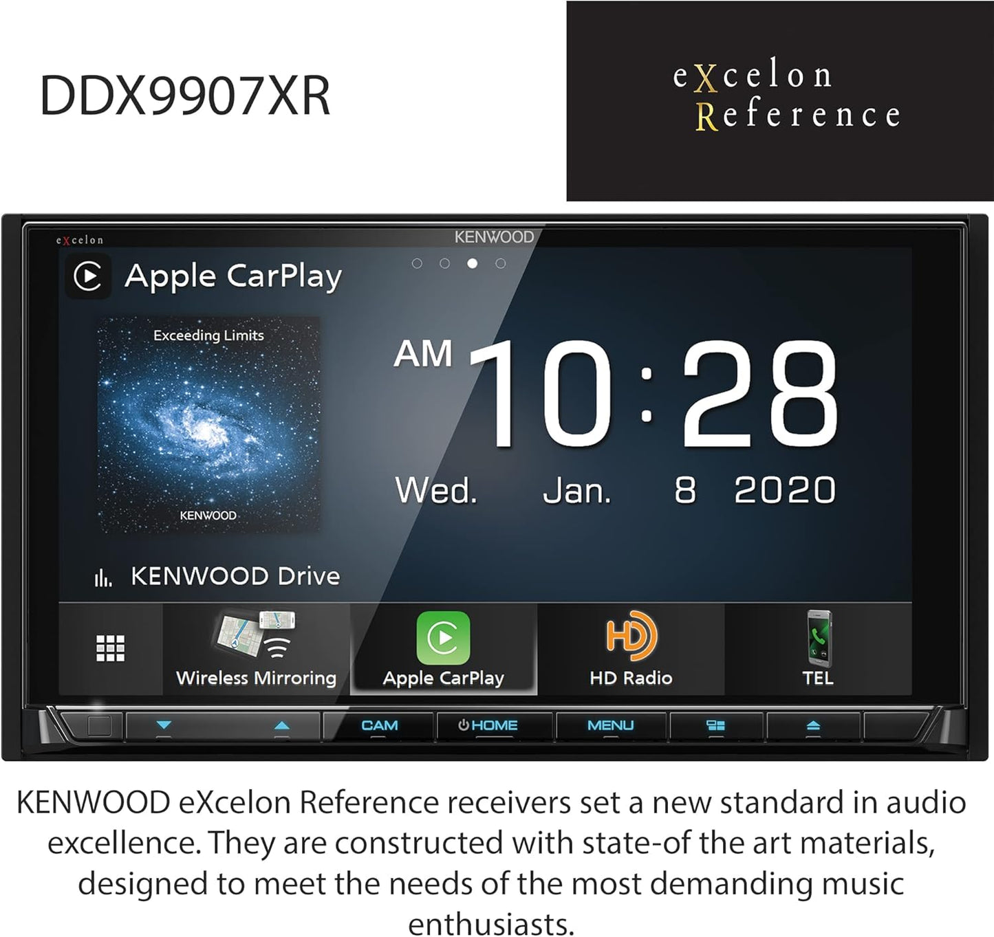 Kenwood 6.8" CD/DVD-ontvanger met Apple CarPlay en Android Auto