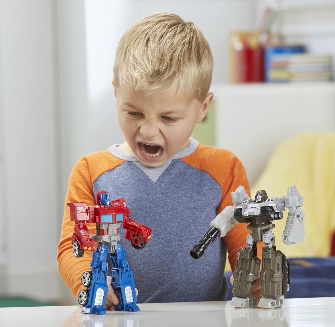 Transformers Toys Heroes and Villains Optimus Prime and Megatron 2-Pack Action Figures - for Kids Ages 6 and Up, 7-inch (Amazon Exclusive)