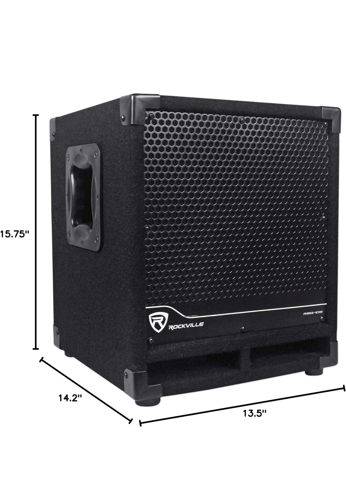 Rockville RBG10S Bass Gig 10" 1200w Aangedrewe PA Subwoofer DJ/Pro+Akoestiese Verhoger