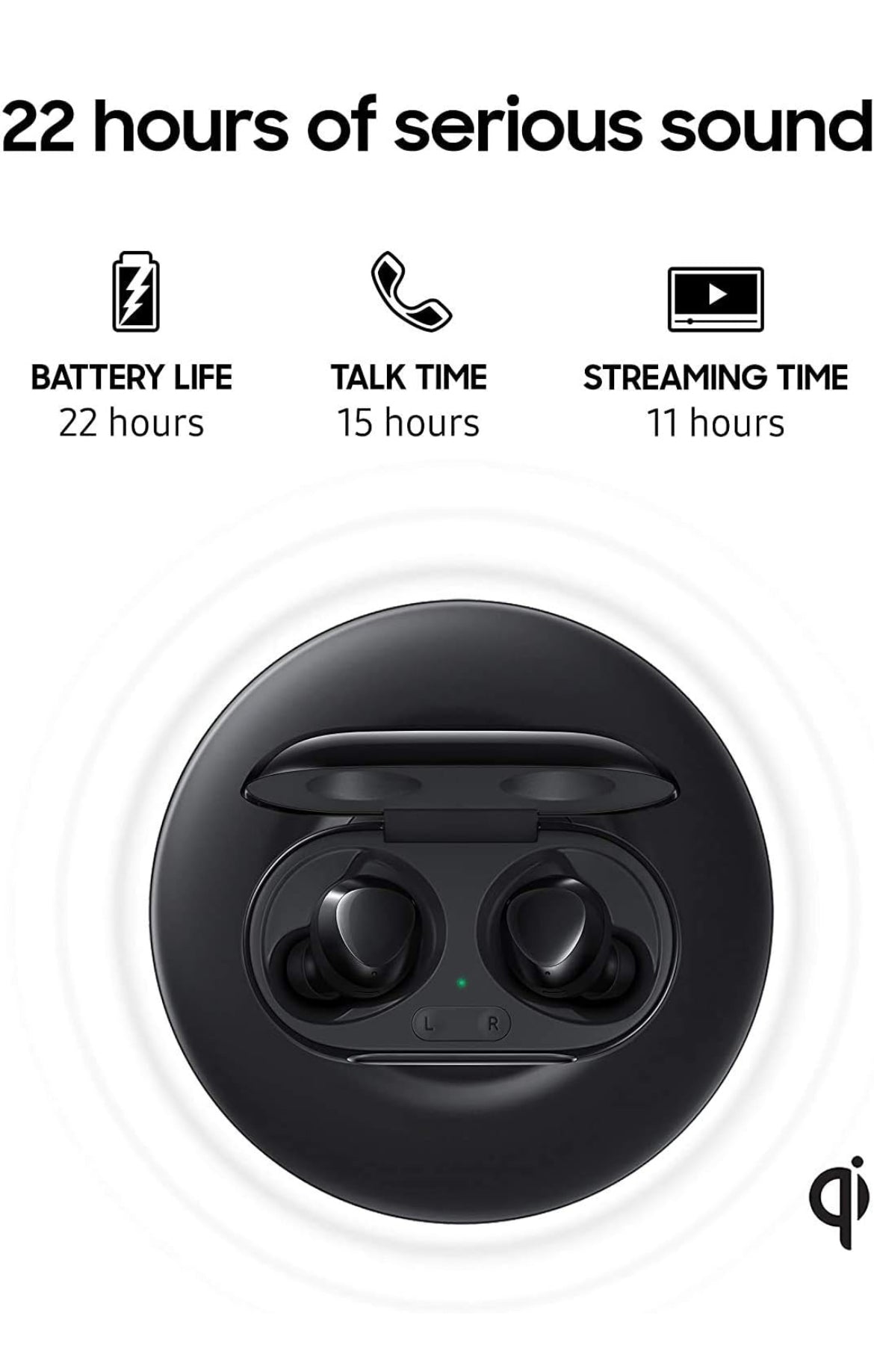 SAMSUNG Galaxy Buds Plus, Ware Draadlose Oorfone Bluetooth 5.0 (Draadlose Laaikas Ingesluit), Swart – VSA Weergawe