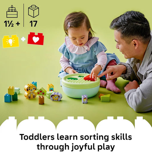 LEGO DUPLO My First Shape Sorter: Puppy House Sensory Toy for Toddlers - Shape Sorting & Learning Play Set
