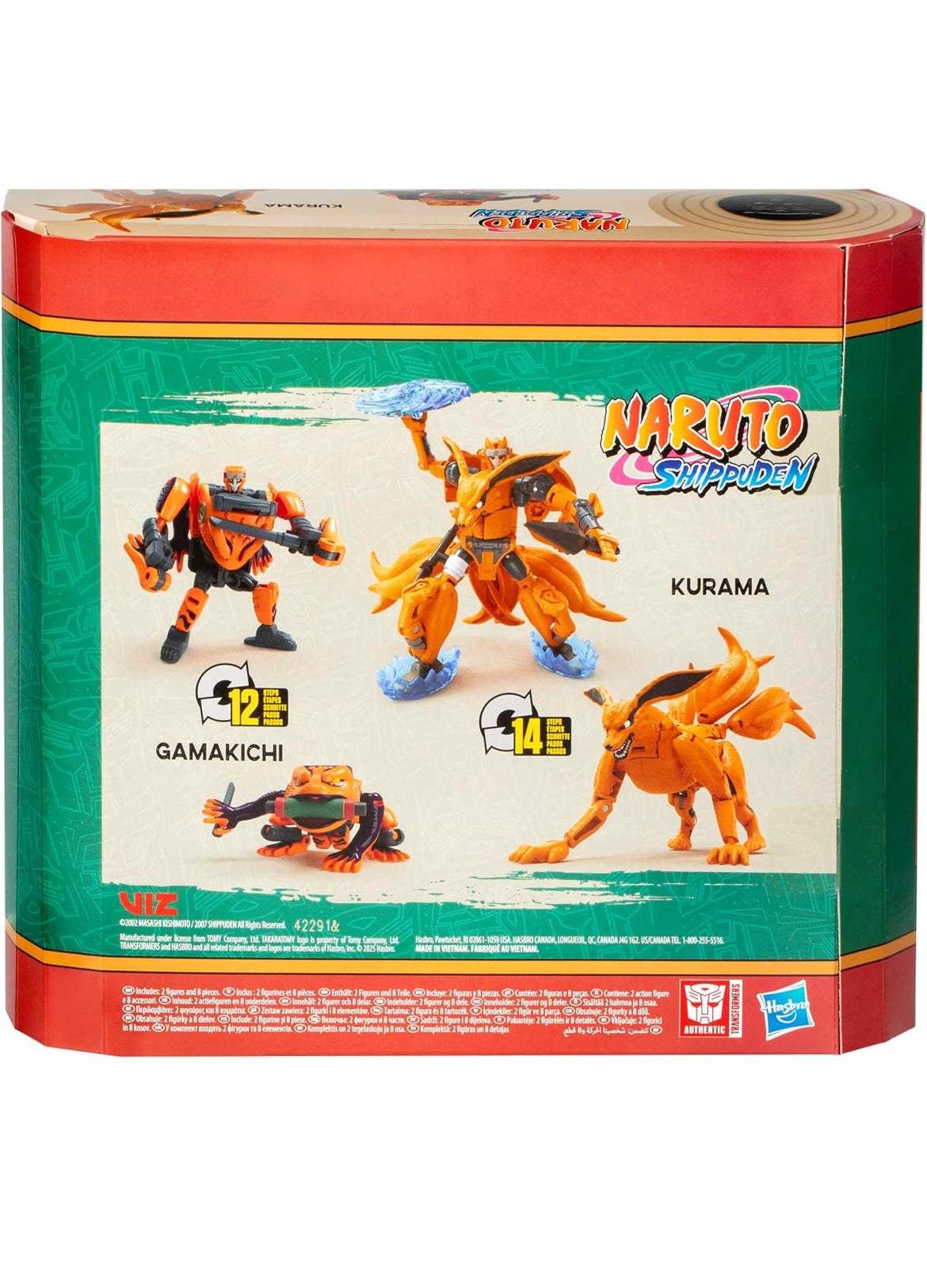 Transformers Collaborative Naruto Shippuden, Kurama & Gamakichi, Anime Toys, Action Figures, 8+