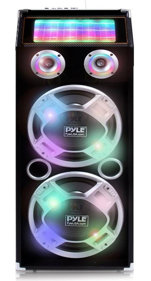 Draadlose Draagbare Hoëkrag Bluetooth Aktiewe PA Luidsprekerstelsel – 1000W Versoenbare Buiteluidspreker met USB SD MP3 FM Radio AUX RCA LED DJ-ligte