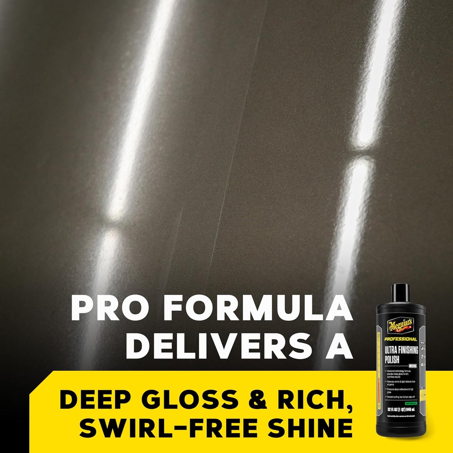 Meguiar's Mirror Glaze Ultra Finishing Polish vir Onberispelike Glans, Verwyder Defekte en Kolle vir 'n Hoë Glans (946 ml)