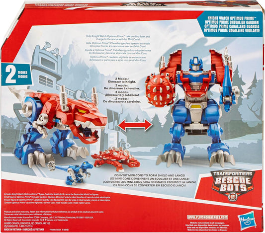 Transformers Rescue Bots Knight Watch Optimus Prime, Playskool Heroes Action Figure Toy