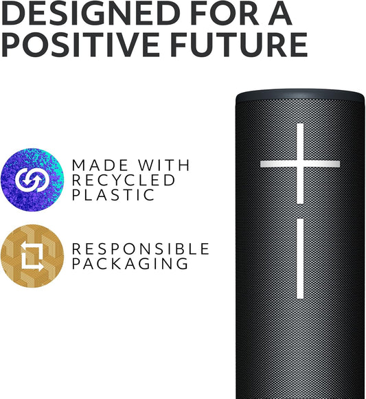 Ultimate Ears Boom 4 Draagbare Waterdigte Bluetooth-luidspreker met 360-Grade Meeslepende Klank, Drywende Buitelugluidspreker, 15-Uur Battery, 45m Bereik - Swart