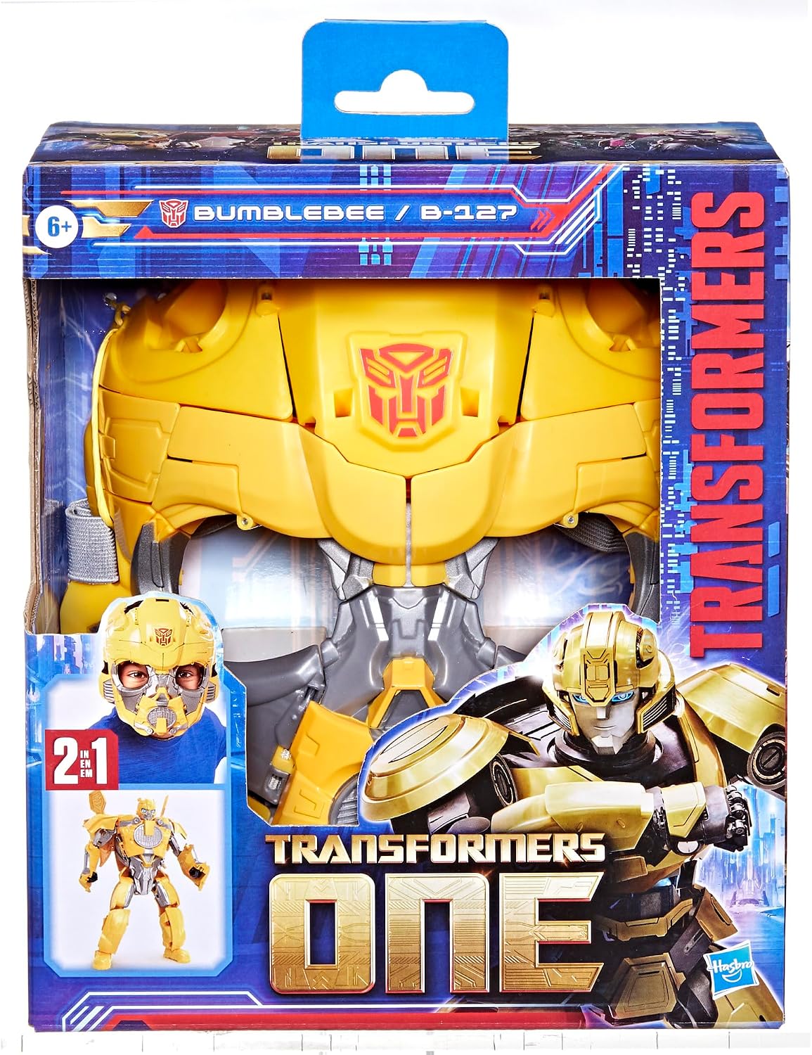 Transformers One 2 in 1 Bumblebee B-127 9.8 Inch Robot Action Figure, Converts to Mask, Interactive Toys for Boys and Girls Ages 6 and Up