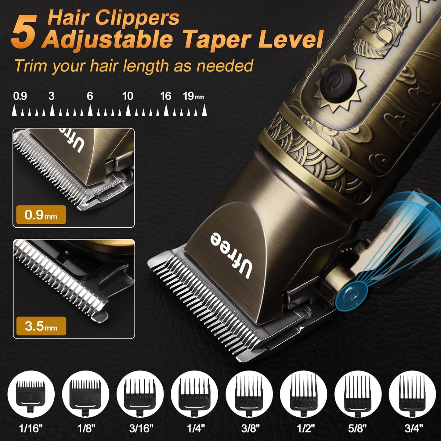 Beard Trimmer, Hair Clippers Mens Shaver Electric Razor, Hair Trimmer for Men Cordless Barber Clippers and Trimmers Set, Hair Cutting Kit for Men Grooming Gifts