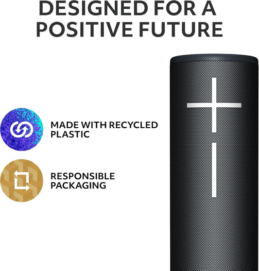 Ultimate Ears MEGABOOM 4 Draagbare Waterdigte Bluetooth-luidspreker, 360-Grade Klank, Donderende Bas, 147 vt Bereik, 20-Uur Battery, Drywende Luidspreker - Swart