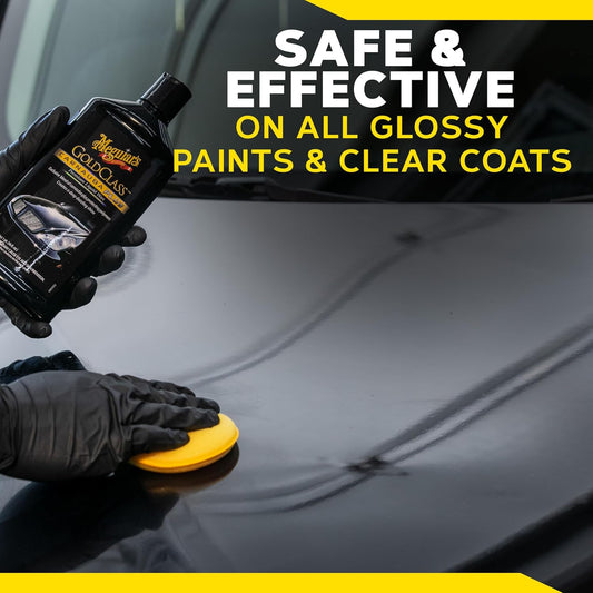 Meguiar's Gold Class Carnauba Plus Premium Liquid Wax Car Detailing Kit w/ Pure Carnauba Wax Blend and a Foam (16 Oz)