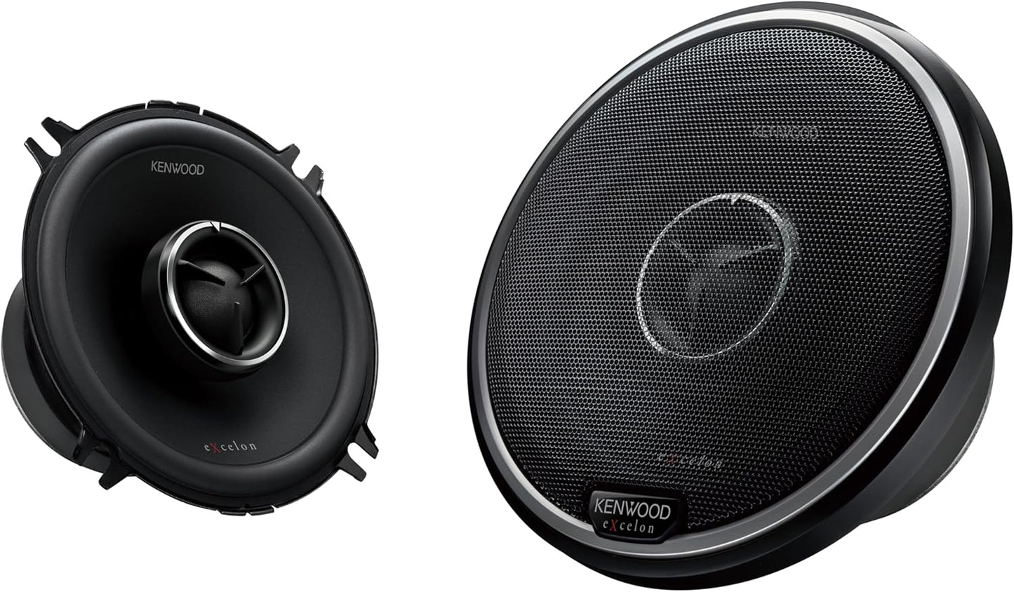 Kenwood eXcelon KFC-X135 5-1/4" 2-rigting-motorluidsprekers – 160W hoëprestasie-oudio met inspuit-P.P.-keëlwowwer en 1" sagtekoepelhoëtweeter