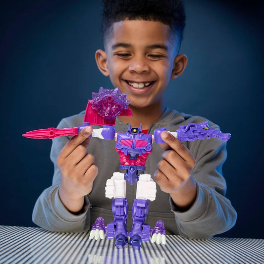 Transformers CYBERWORLD Shockwave Ultimate Cyber Changers Energon Surge Action Figure Quick Change to Dino Mode, Robot Toys (Kids 6+)