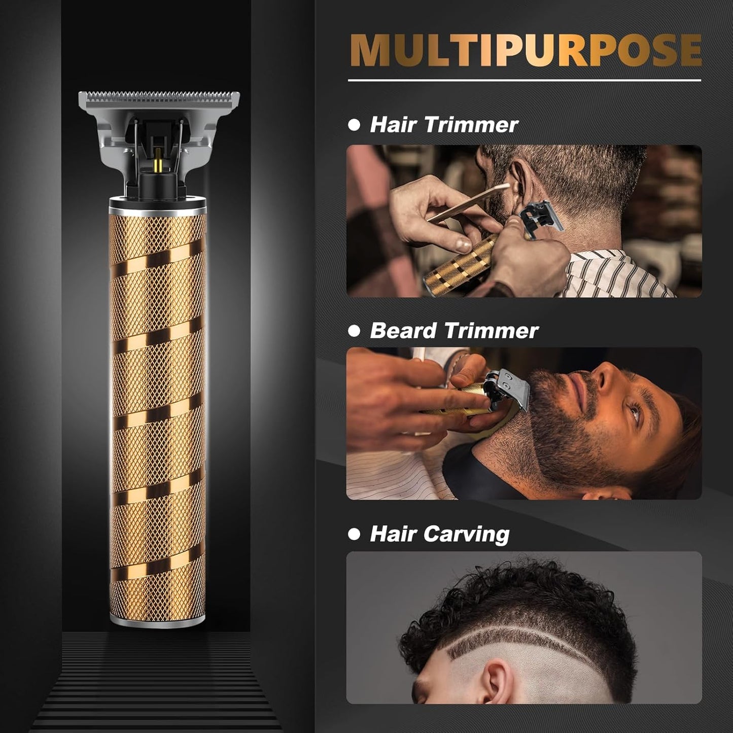 Hair Trimmer & Beard Trimmer for Men Professional, Electric Razor Shavers for Men, T Blade Precision Edgers Liners, Barber Clippers for Hair Cutting Mustache Facial, Mens Gifts