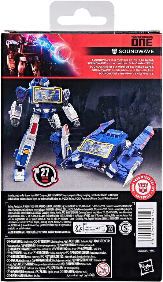 Transformers Studio Series Soundwave, ONE Deluxe Class 5-Inch Converting Action Figure, Robot Toys (8+)