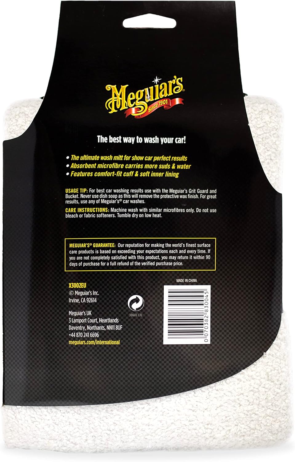Meguiar's Microvesel Waslap, Super-Dik, Herbruikbare Was vir Uiters Afwerking - 1 Pak