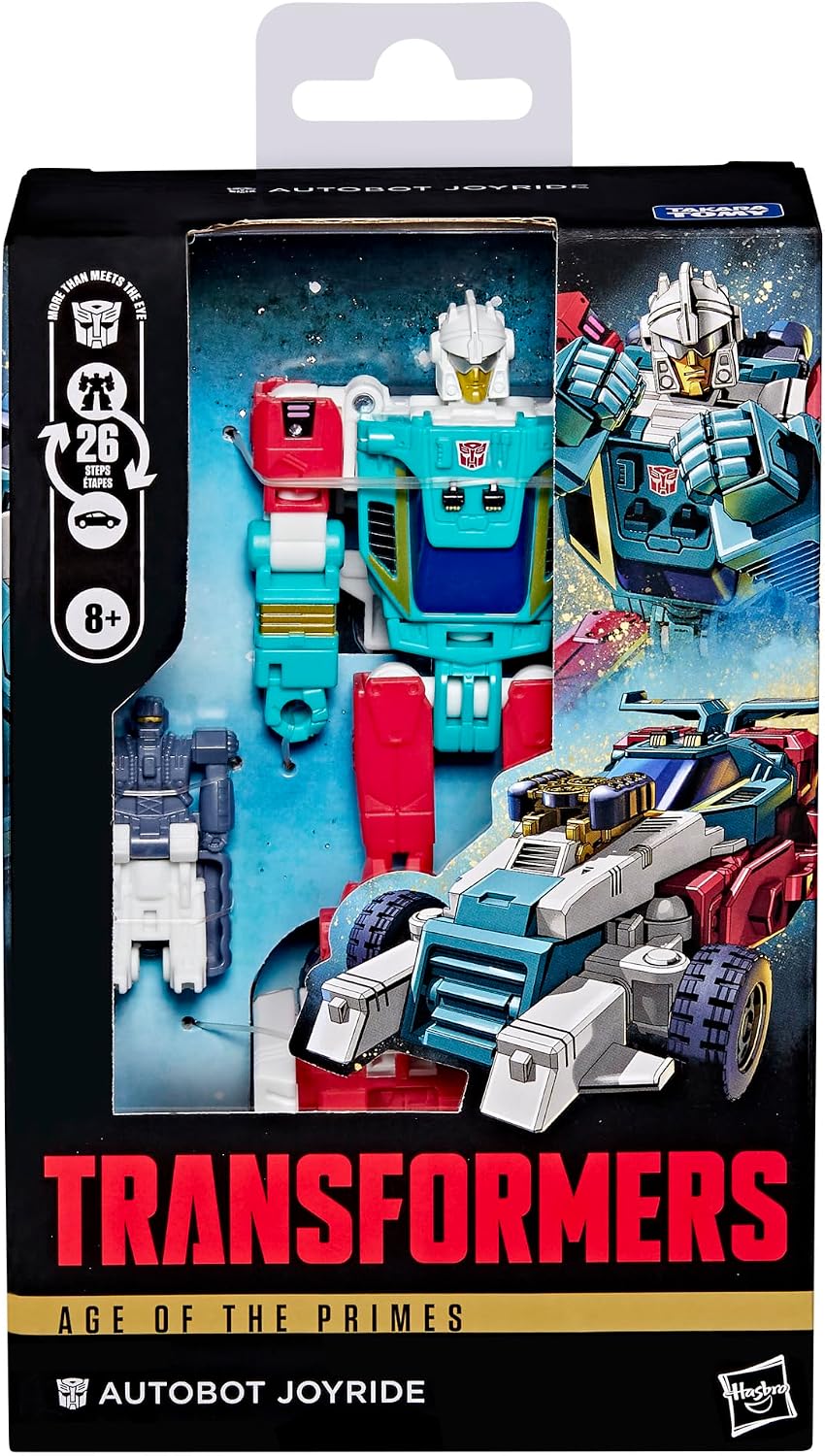 Transformers Age of the Primes Autobot Joyride, Deluxe Class 5.25-inch Converting Action Figure, Robot Toys for Ages 8+