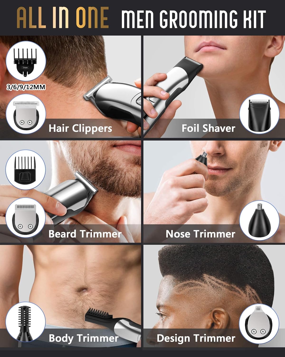 Beard Trimmer and Foil Shaver Set