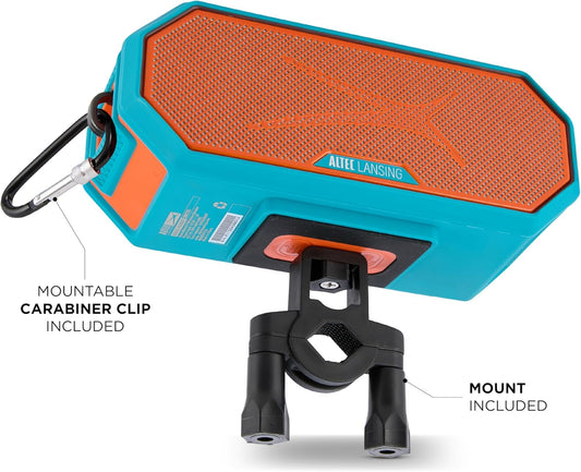 Draagbare Bluetooth-luidspreker HYDRABLAST 2.0, Waterdig IP67, 20W Uitsetkrag, Magnetiese Bluetooth-luidspreker (Miami Dolphins)