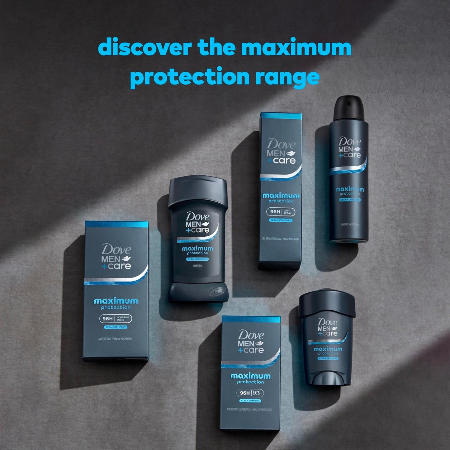 Dove Men+Care Anti-Perspirant Spray Clean Comfort Maximum Sweat Protection 96-Hour Comfort - 3.8 oz (Pack of 2)