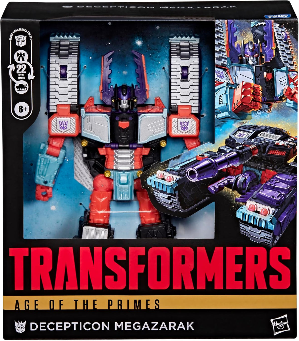 Transformers Age of the Primes Megazarak, Leader Class 7.5-Inch Converting Action Figure, Robot Toys ( Ages 8+)