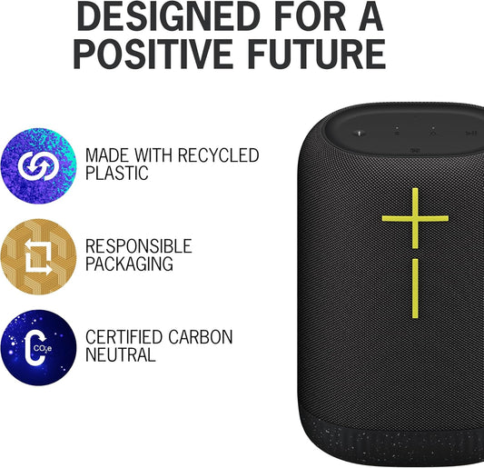 Ultimate Ears EPICBOOM, Draagbare Waterdigte Bluetooth-luidspreker, Groot Bas, 360-Grade Klank, Draadlose Luidsprekers, IP67, 17 Uur Battery, USB C - Houtskoolswart