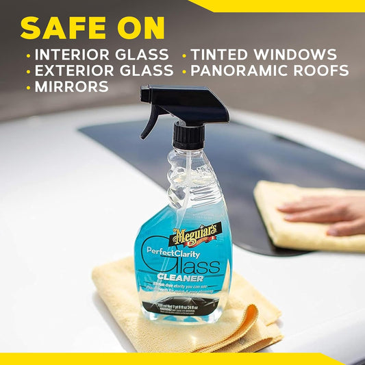 Meguiar's Perfect Clarity Glass Cleaner Windshields and Mirrors Gleaming Superior Streak Free Finish (24 Oz)