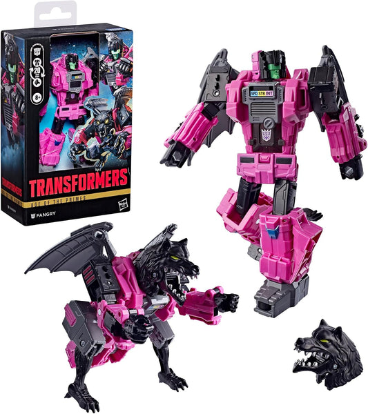 Transformers Age of the Primes Fangry, Deluxe Class 5.25-inch Converting Action Figure, Robot Toys (Ages 8+)