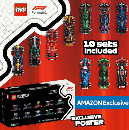 LEGO Speed Collectible Ultimate Formula 1 Collector's Pack - Contains 10 Sets w/ Exclusive Poster
