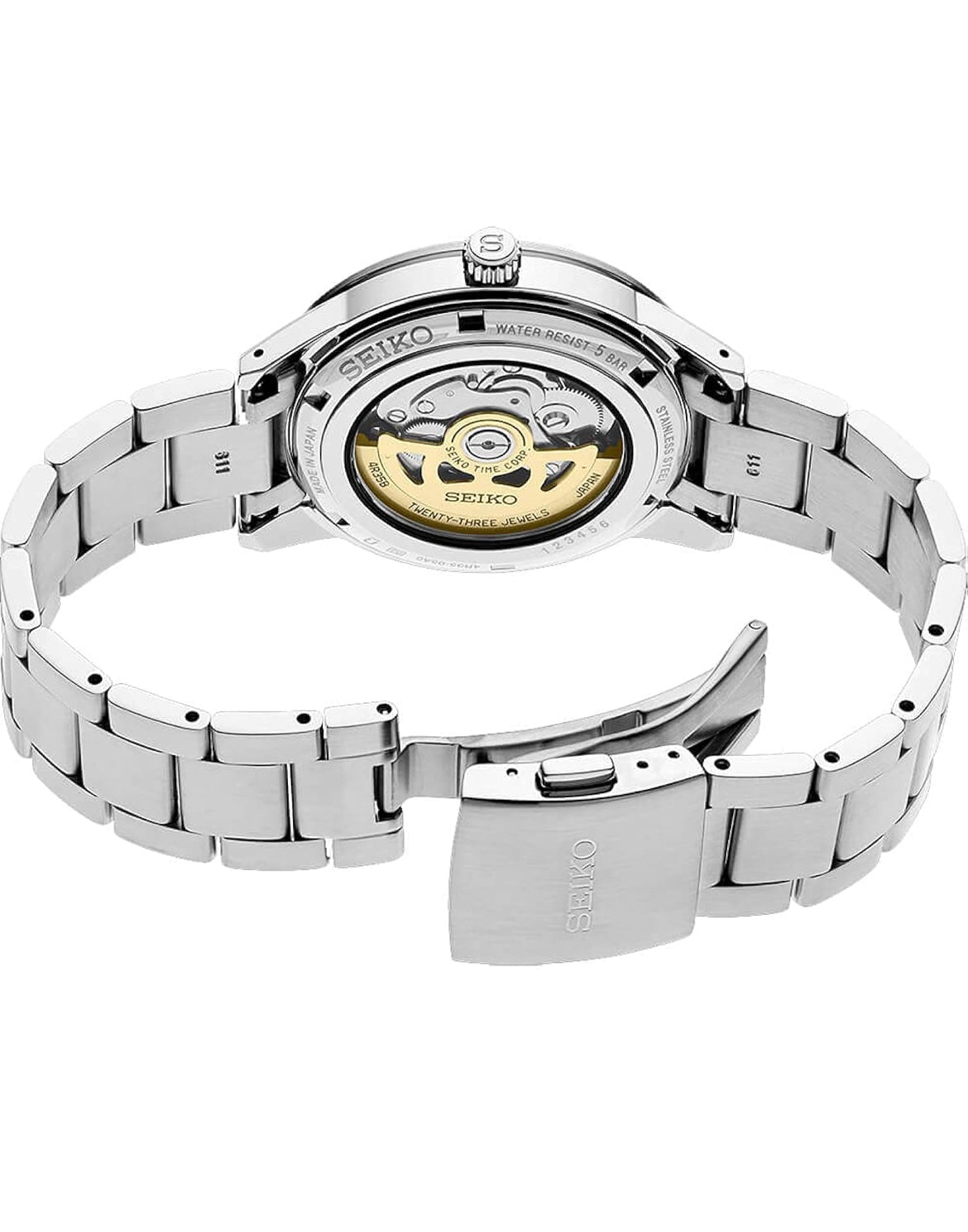 SEIKO Outomatiese Horlosie vir Mans - Presage Versameling met Vintage 1960's Horlosie Inspirasie - 50M Waterbestand