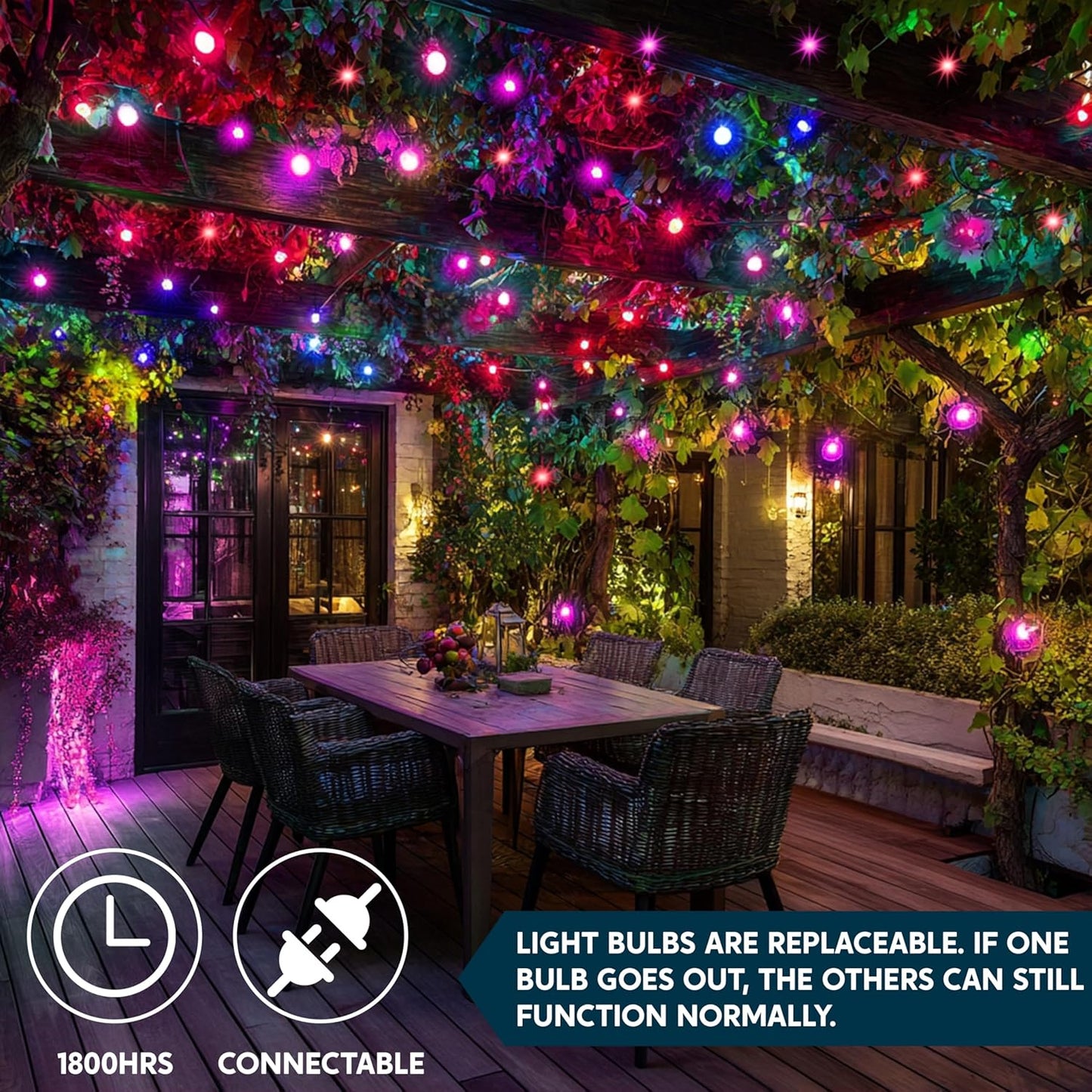 Pink Christmas Lights,42.8FT / 200 Count String Lights - Green Wire for Decorations