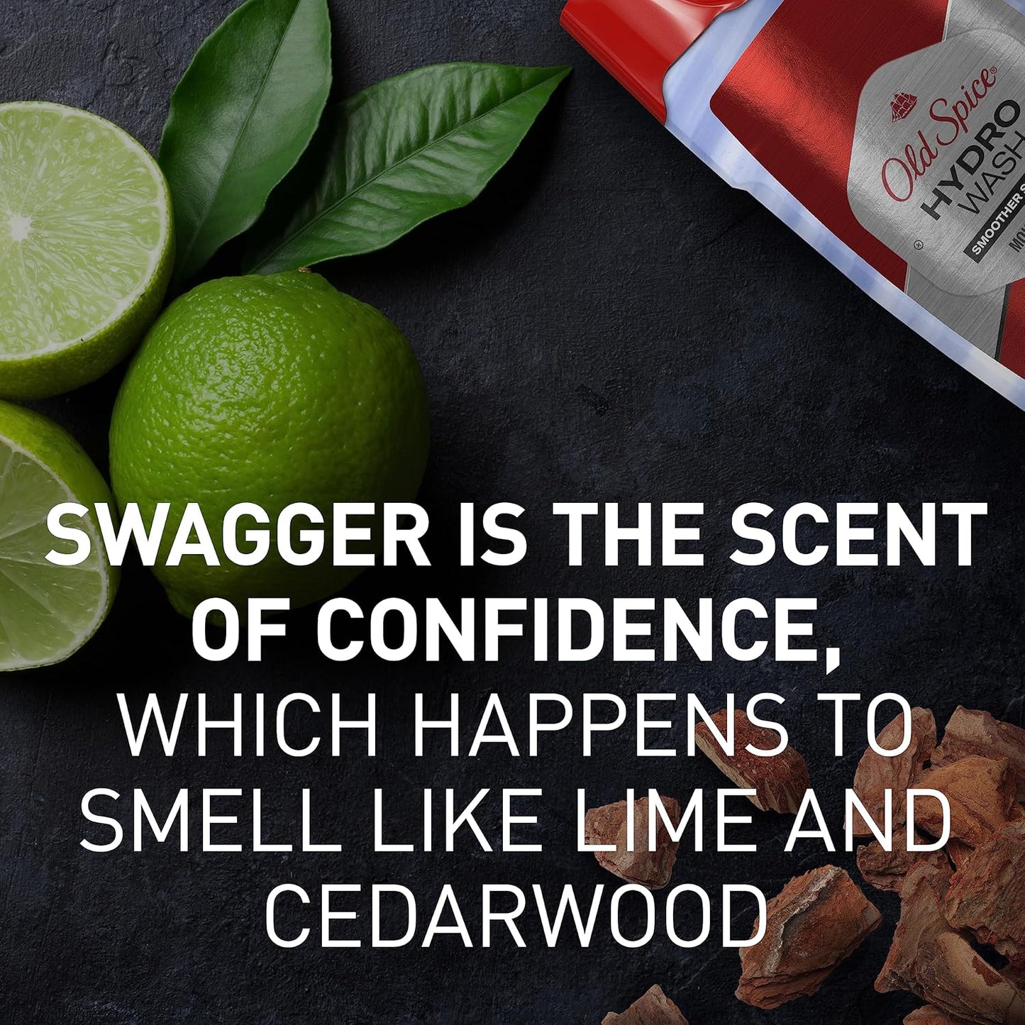 Old Spice Moisturizing Body Hydro Wash for Men, Long Lasting Scent & Deep Hydration, 24/7 Shower Fresh, Smoother Swagger Scent (2PK)