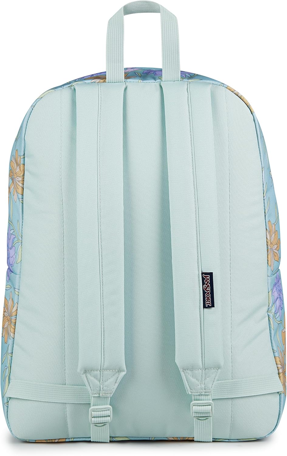JanSport SuperBreak One Backpack - Durable, Lightweight Bookbag with 1 Main Compartment, Front Utility Pocket with Built-in Organizer - Premium Backpack, Faded Floral Fresh Mint