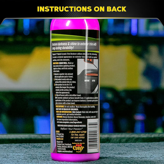 Meguiar's Hybrid Ceramic Car Trim Plastic Restorer - (16 Oz) Bottle