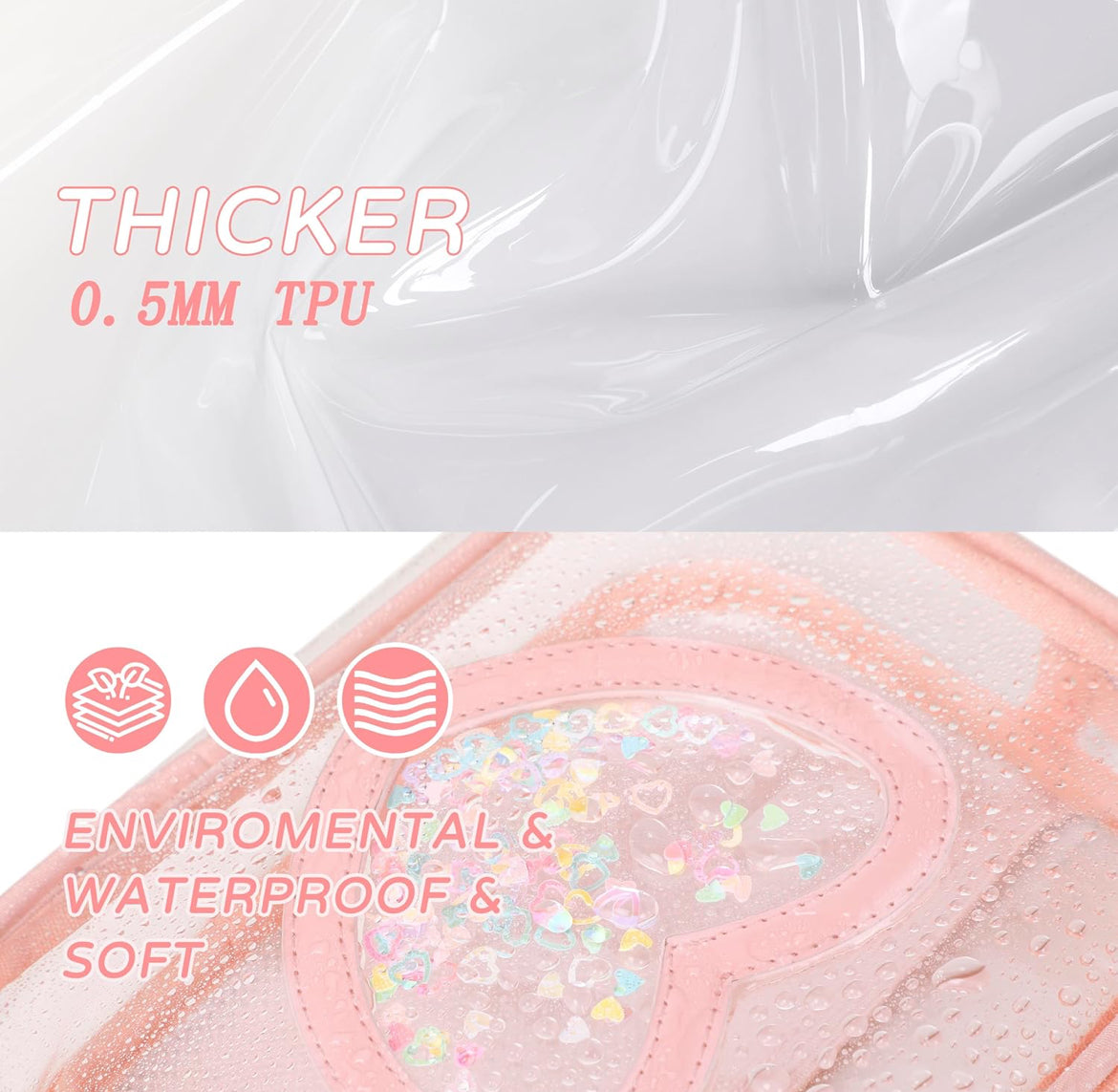 Clear Crossbody Bag for Women Girls Kids Purse Toddlers Shoulder Messenger Handbags Transparent Bags Wallet Pouch