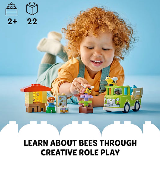 LEGO DUPLO Town Caring for Bees & Beehives Learning Toy, 2 Figures and a Drivable Truck - 10419