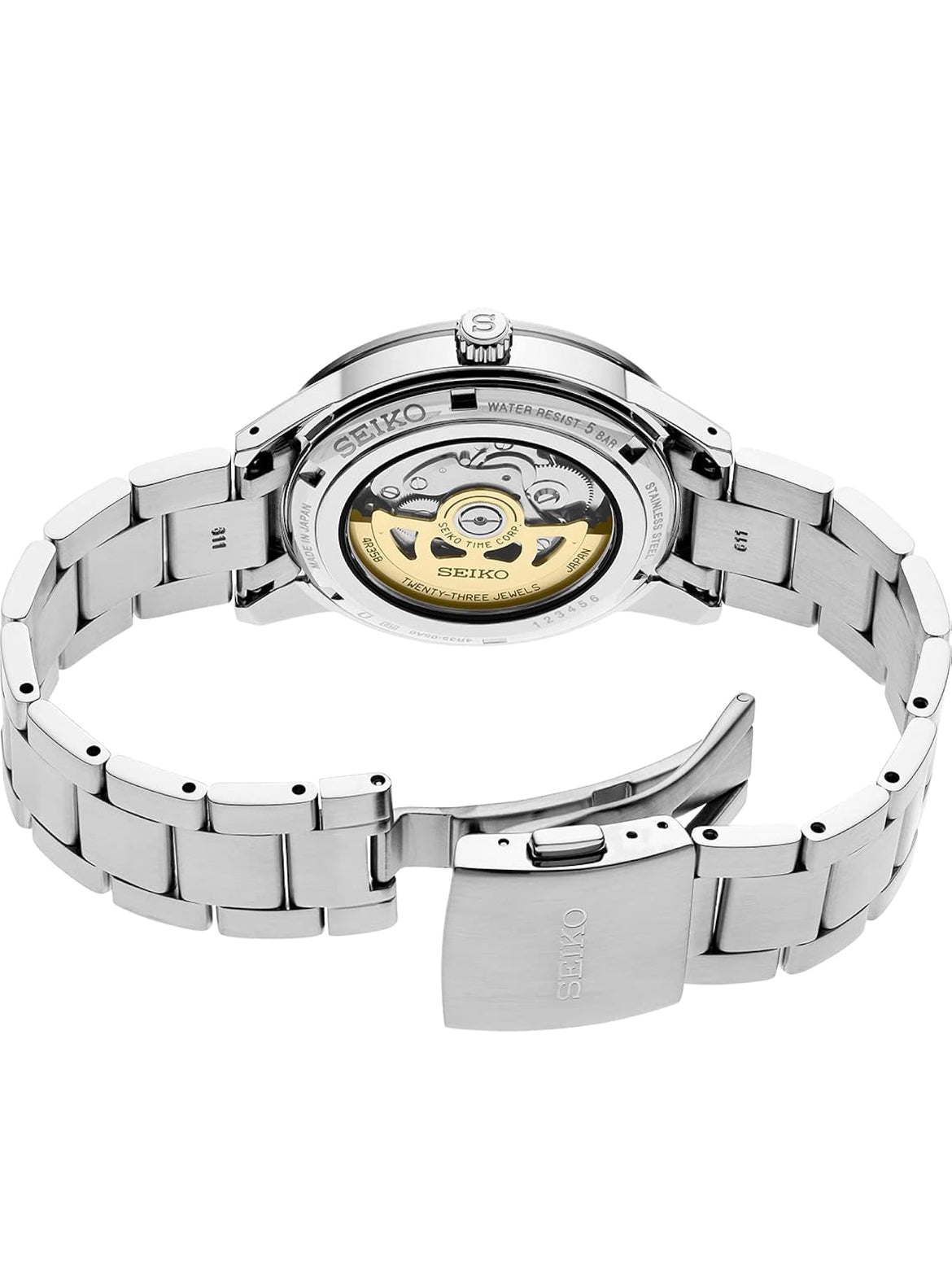 SEIKO Outomatiese Horlosie vir Mans - Presage Versameling met Vintage 1960's Horlosie Inspirasie - 50M Waterbestand