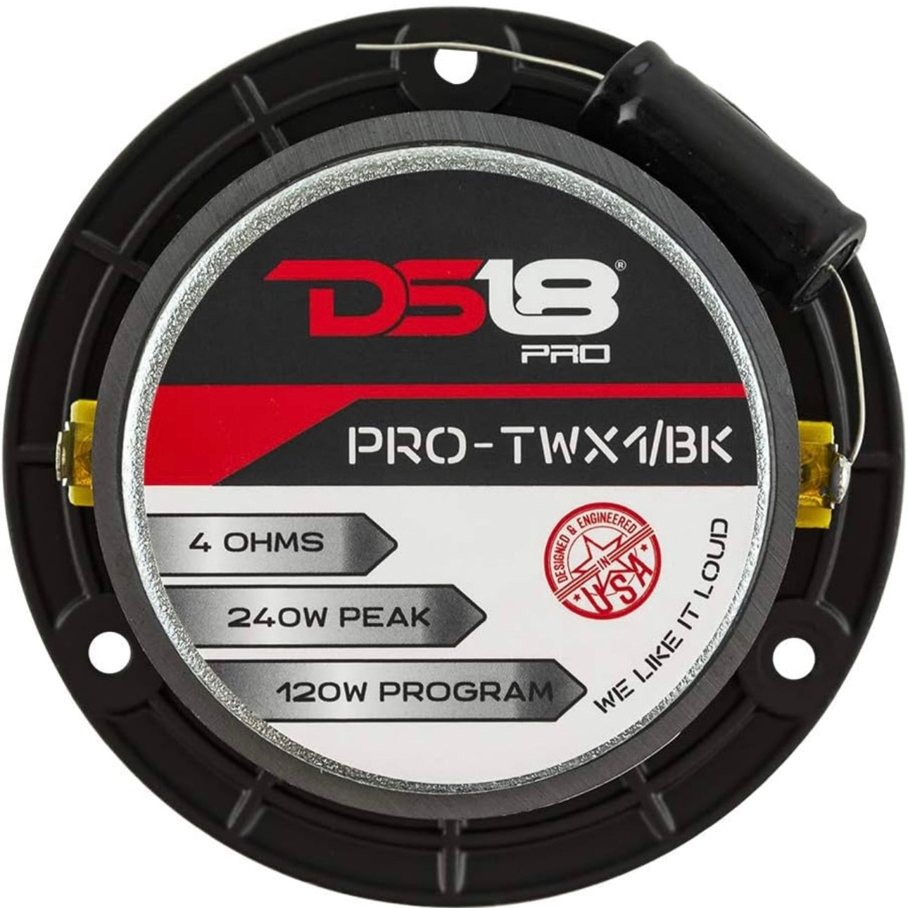 DS18 PRO-TWX1/BK 3.8" Aluminum Super Bullet Tweeter, 240W Max - PAIR