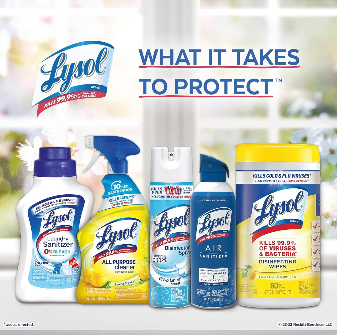 LYSOL Lugsaniteerderbespuiting, Vir Lugsanitasie en Reukuitskakeling, Ligter Bries, 295 ml (1)