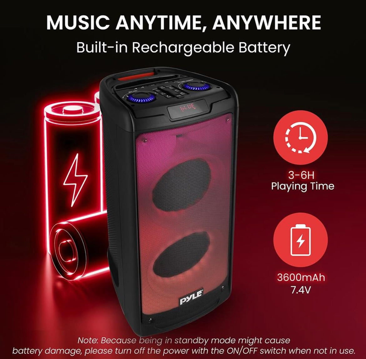 Draagbare Bluetooth PA-luidsprekerstelsel – 500W Herlaaibare Binne Buitestel met Dubbele 8” Woofer & Tweeter, Oudio-opname, Koordlose Mikrofoon, Vlammende Lig, Radio, MP3/USB/Mikro SD, Afstandsbediening