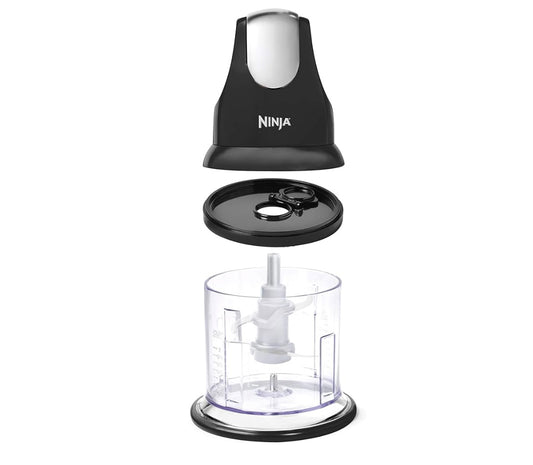 Ninja NJ100GR Express Chop Handmatige Voedselverwerker vir Kap, Fynmaak, Puree van Groente en ander Bestanddele 470ml - Grys